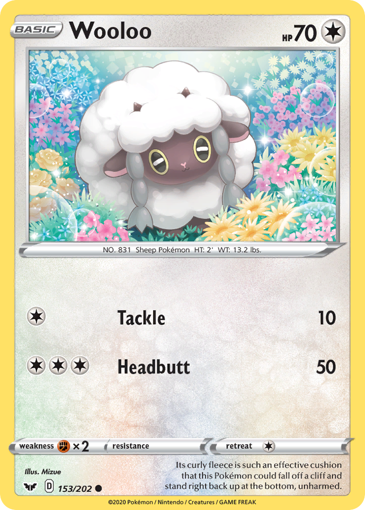 Wooloo (153) - Sword & Shield Base Set 153/202 - Near Mint