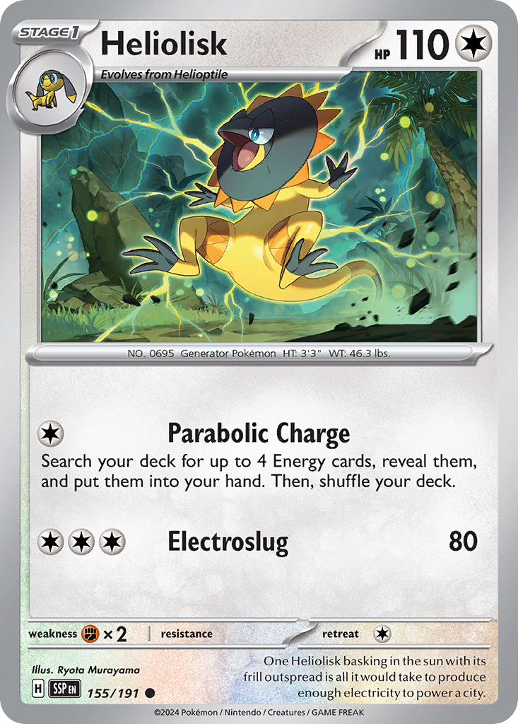 Heliolisk - Surging Sparks 155/191 (Foil) - Near Mint