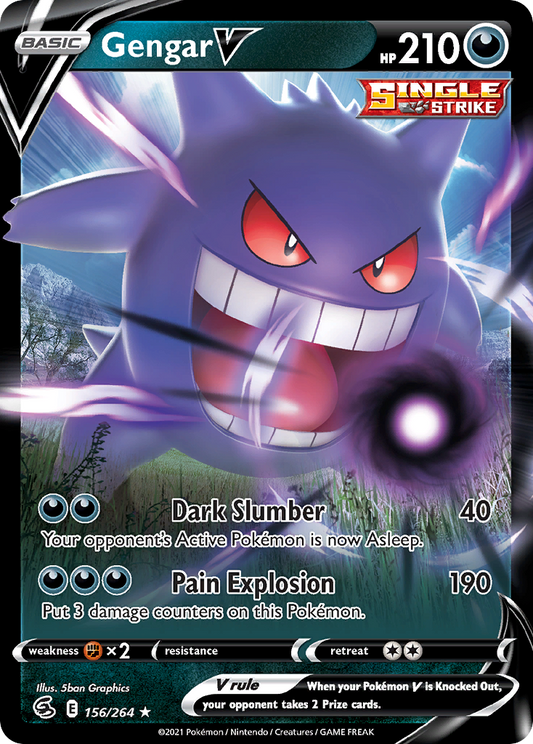 Gengar V - Fusion Strike 156/264  (Foil) - Near Mint