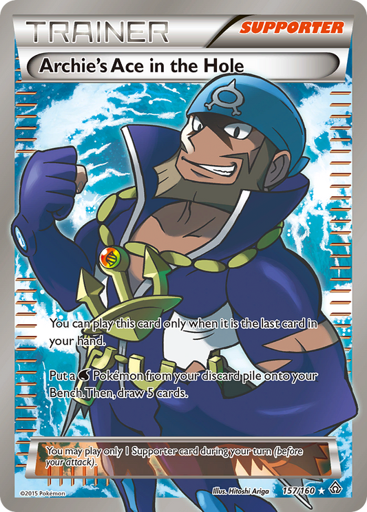 Archie's Ace in the Hole (157 Full Art) - Primal Clash 157  (Foil) - Lightly Played - Ungraded