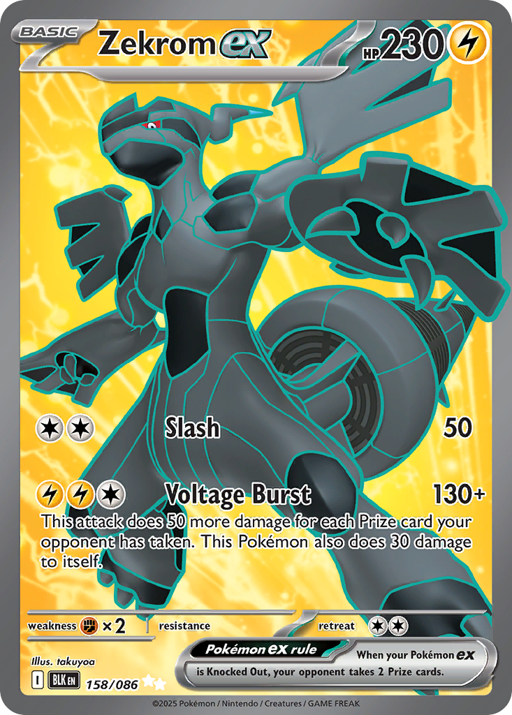 Zekrom ex - Black Bolt 158/086 (Foil) - Near Mint