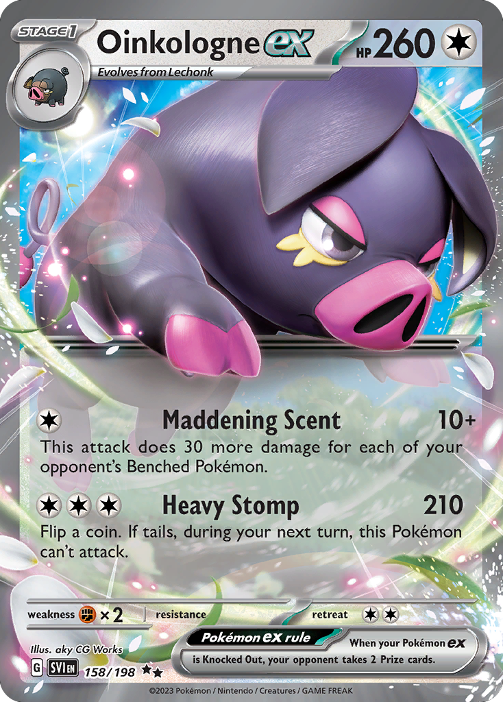 Oinkologne ex - Scarlet & Violet Base Set 158/198 (Foil) - Near Mint