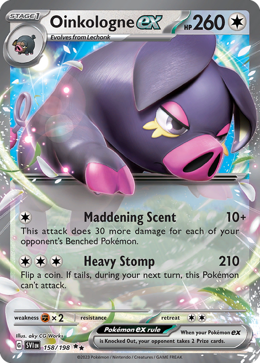Oinkologne ex - Scarlet & Violet Base Set 158/198 (Foil) - Moderately Played