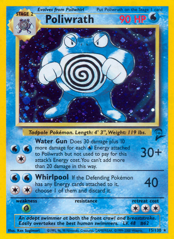 Poliwrath - Base Set 2 (15) (Foil) - Near Mint