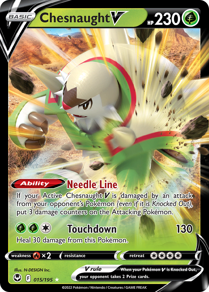 Chesnaught V - Silver Tempest 015/195 (Foil) - Near Mint