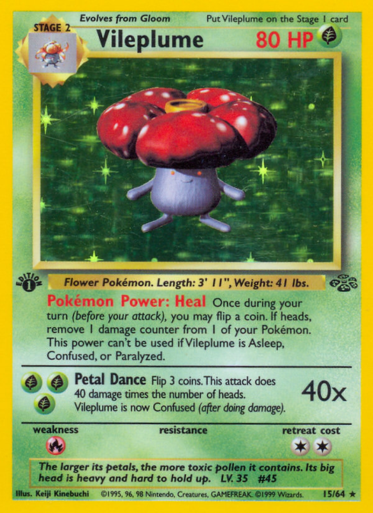 Vileplume - Jungle 15 (Foil) (Unlimited) - Damaged