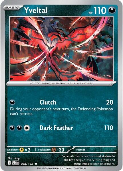 Yveltal - Mega Evolution 088/132  (Foil) - Near Mint