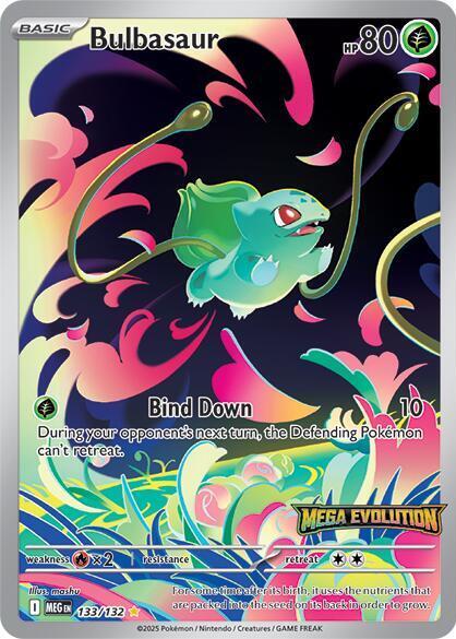 Bulbasaur (Mega Evolution Stamped) - Mega Evolution Promos 133/132  (Foil) - Near Mint