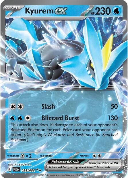 Kyurem ex - Black Bolt 028/086 (Foil) - Near Mint