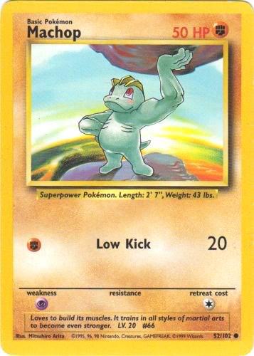 Machop - Base Set (Unlimited) 52 - Moderately Played