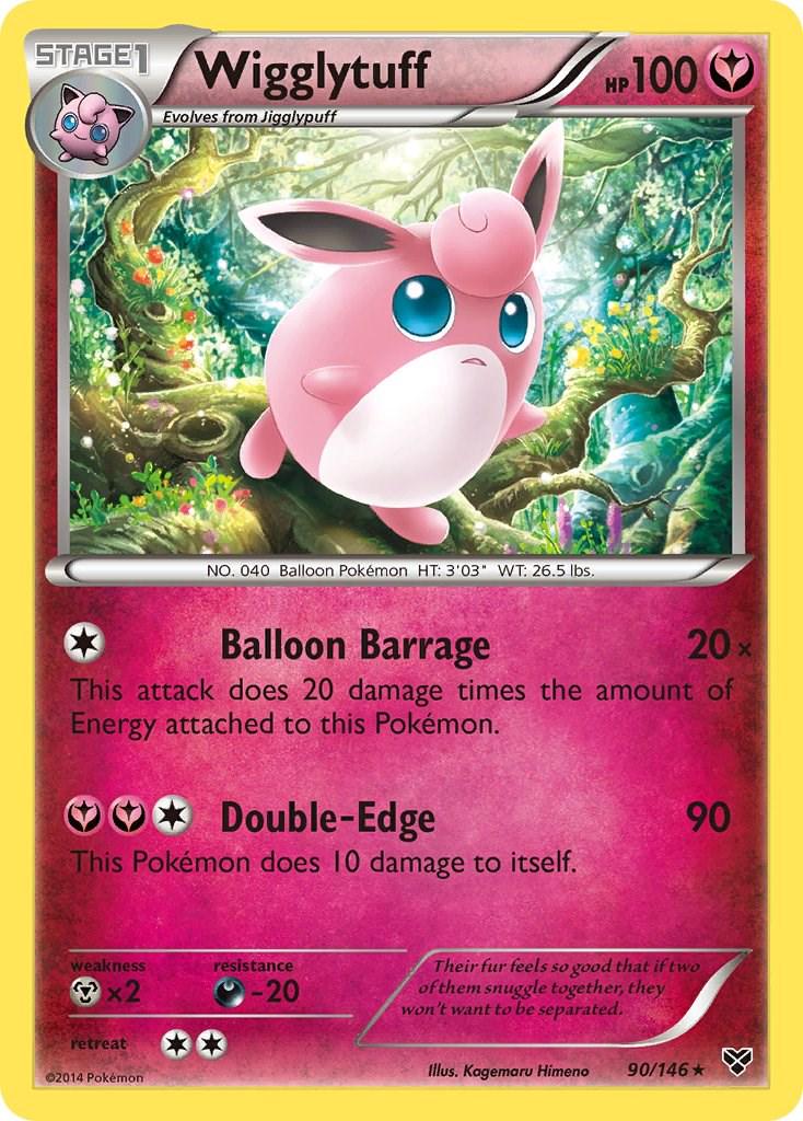 Wigglytuff (90) - XY Base Set 90  (Foil) - Moderately Played