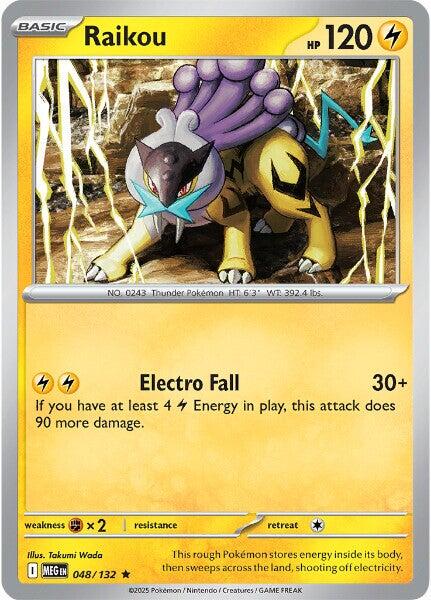 Raikou - Mega Evolution 048/132  (Foil) - Near Mint