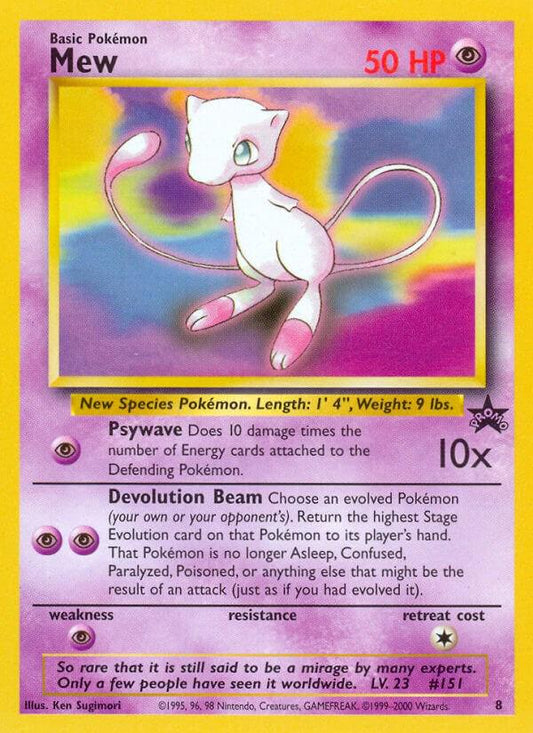 Mew (8) - WoTC Promo 8  - Lightly Played - Ungraded