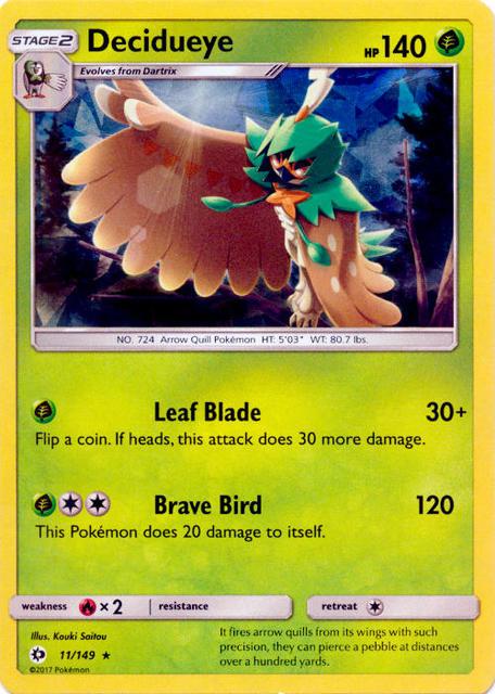 Decidueye (Cracked Ice Holo) - Deck Exclusives 011/149  (Foil) - Near Mint - Ungraded