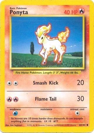 Ponyta - Base Set (Unlimited) 60 - Near Mint