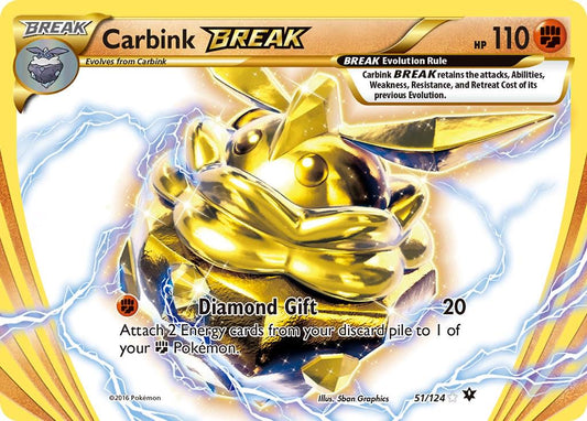 Carbink BREAK - XY - Fates Collide 51  (Foil) - Lightly Played - Ungraded