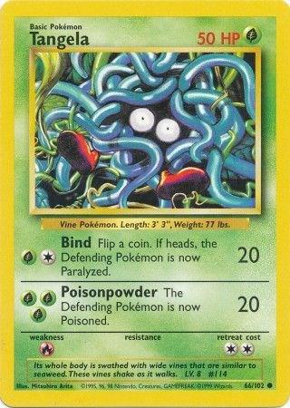 Tangela - Base Set (Unlimited) 66 - Heavily Played