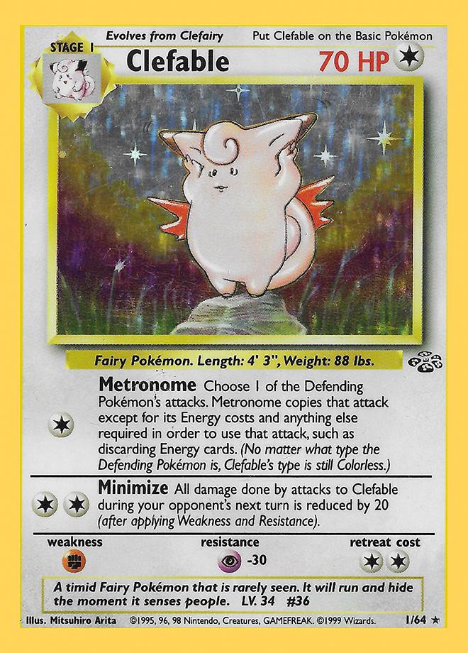 Clefable - Jungle 1/64 (Foil) - Moderately Played