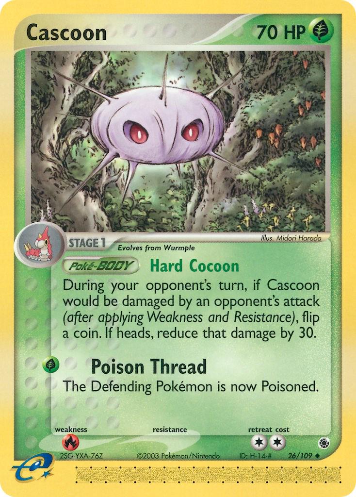 Cascoon - EX Ruby & Sapphire 26  (Foil) - Lightly Played - Reverse Foil