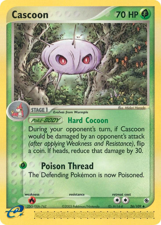 Cascoon - EX Ruby & Sapphire 26  (Foil) - Lightly Played - Reverse Foil