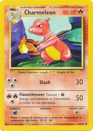 Charmeleon - Base Set (Unlimited) 24 - Moderately Played