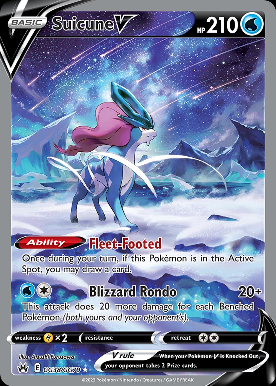 Suicune V - Crown Zenith: Galarian Gallery GG38/GG70  (Foil) - Heavily Played - Ungraded