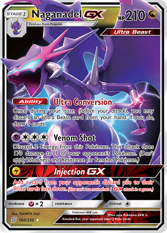 Naganadel GX - Unified Minds 160/236  (Foil) - Near Mint