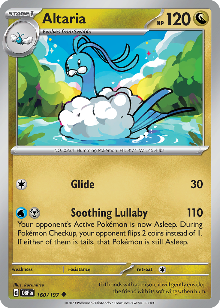 Altaria - Obsidian Flames 160/197 - Near Mint