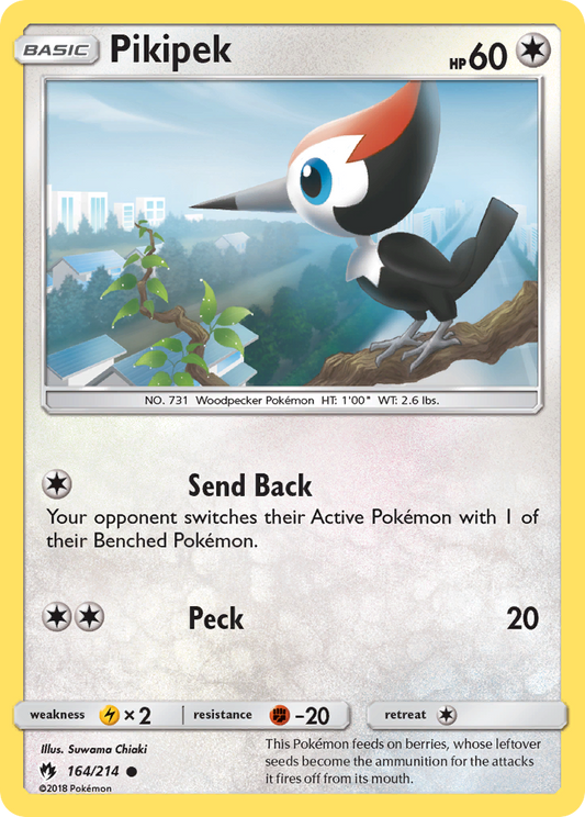 Pikipek (164) - Lost Thunder 164  - Near Mint