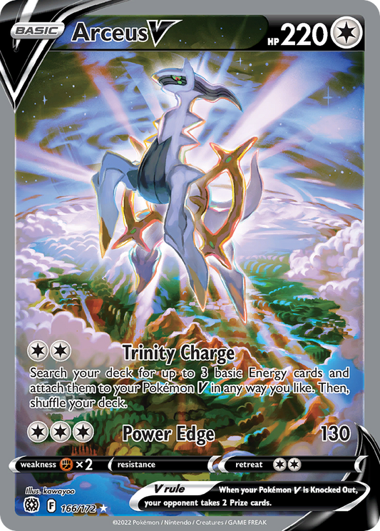 Arceus V (Alternate Full Art) - Brilliant Stars 166/172  (Foil) - Lightly Played - Foil