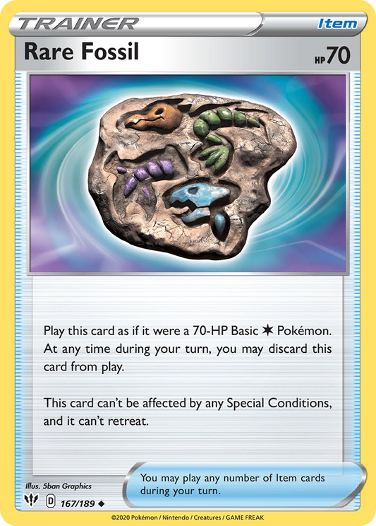 Rare Fossil - Darkness Ablaze 167/189 (Foil) - Near Mint