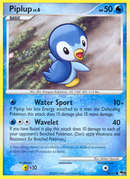 Piplup - XY Trainer Kit: Pikachu Libre & Suicune 16 - Near Mint
