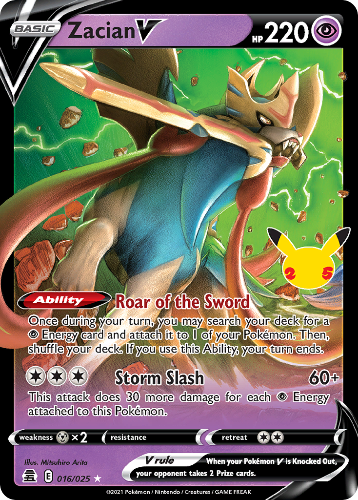 Zacian V - Celebrations 016/025 (Foil) - Near Mint