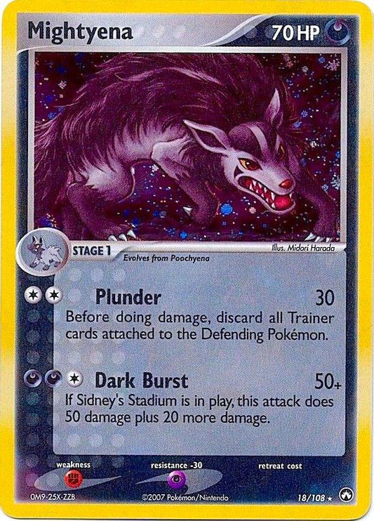Mightyena - EX Power Keepers 18  - Moderately Played