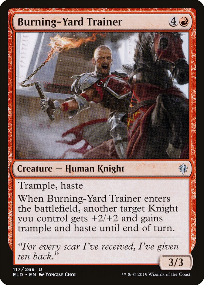 Burning-Yard Trainer - Throne of Eldraine 117 (Foil)