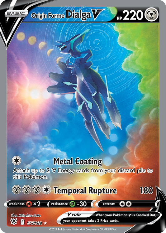 Origin Forme Dialga V (Alternate Full Art) - Astral Radiance 177/189  (Foil) - Near Mint