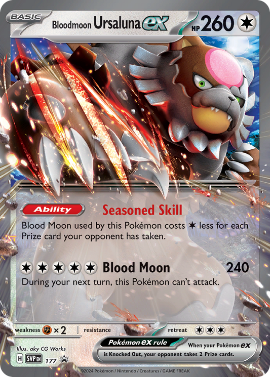 Bloodmoon Ursaluna ex - Scarlet & Violet Promo 177 (Foil) - Near Mint