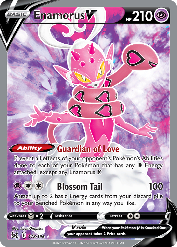 Enamorus V (Full Art) - Lost Origin 178/196  (Foil) - Near Mint - Ungraded