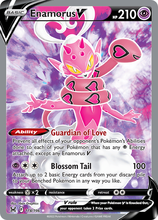 Enamorus V (Full Art) - Lost Origin 178/196  (Foil) - Near Mint - Ungraded
