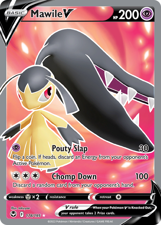 Mawile V (Full Art) - Silver Tempest 178/195  (Foil) - Near Mint - Ungraded