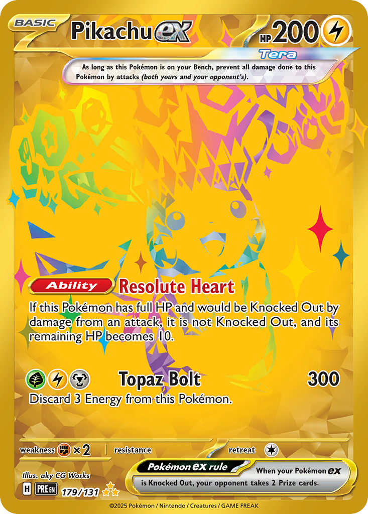 Pikachu ex - Prismatic Evolutions 179/131 (Foil) - Near Mint