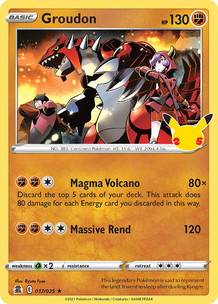 Groudon - Celebrations 017/025 (Foil) - Near Mint