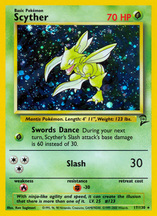Scyther - Base Set 2 17 (Foil) - Damaged