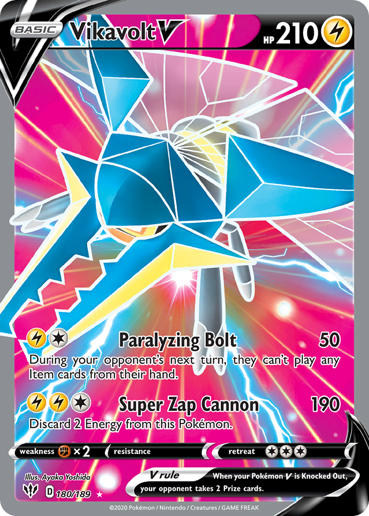 Vikavolt V (Full Art) - Darkness Ablaze 180/189 (Foil) - Near Mint
