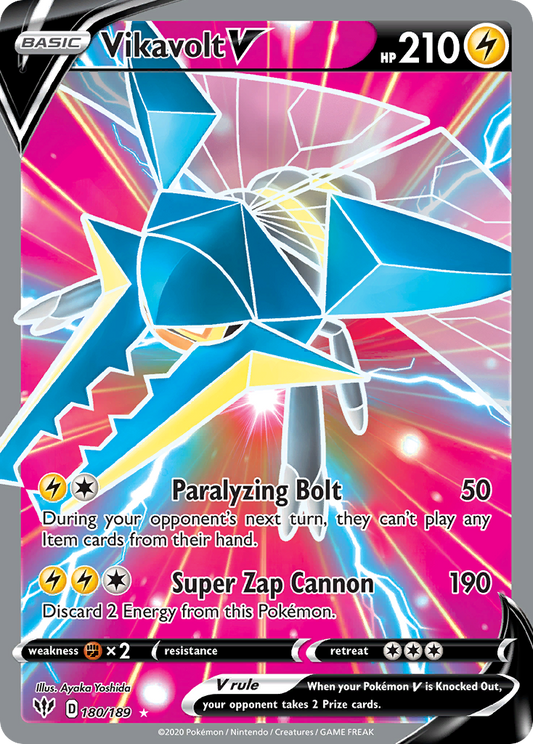 Vikavolt V (Full Art) - Darkness Ablaze 180/189 (Foil) - Near Mint