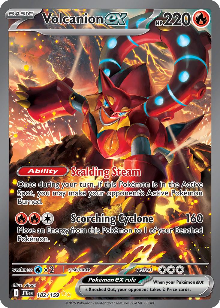 Volcanion ex - Journey Together 182/159  (Foil) - Near Mint - Ungraded