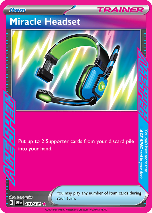 Miracle Headset - Surging Sparks 183/191  (Foil) - Near Mint - Ungraded