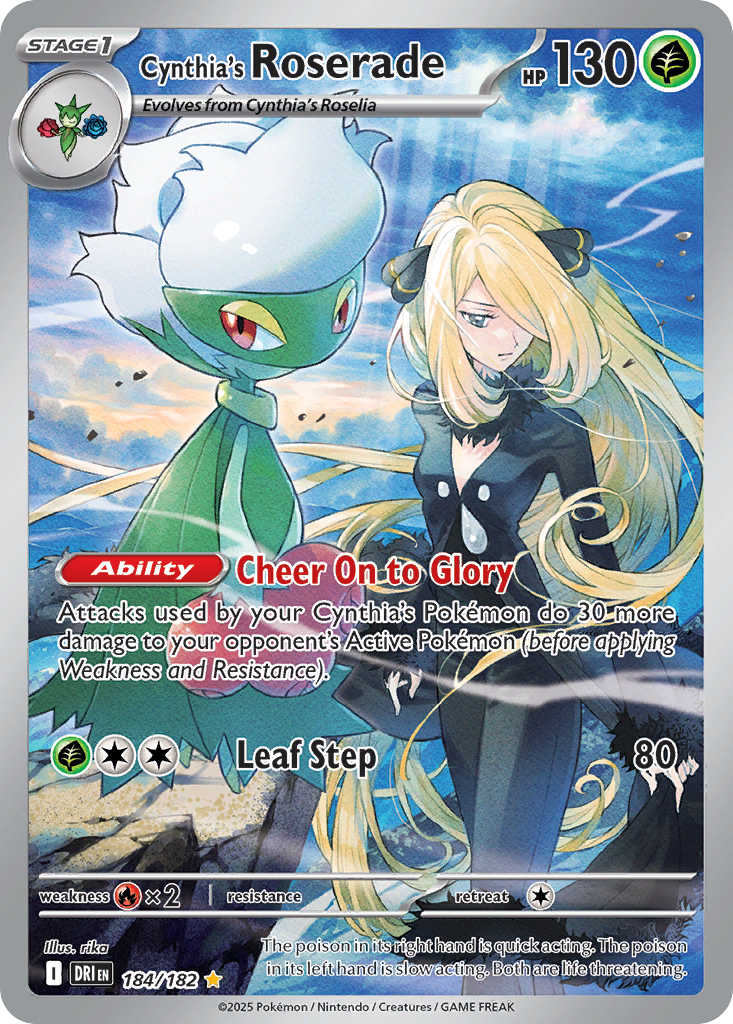 Cynthia's Roserade - Destined Rivals 184/182 (Foil) - Near Mint