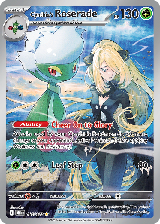 Cynthia's Roserade - Destined Rivals 184/182 (Foil) - Near Mint