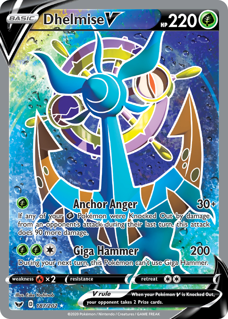 Dhelmise V (Full Art) - Sword & Shield 187/202  (Foil) - Near Mint